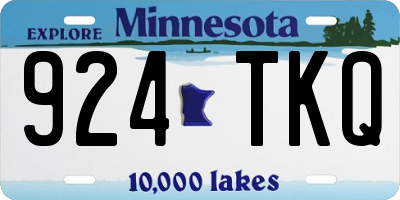 MN license plate 924TKQ