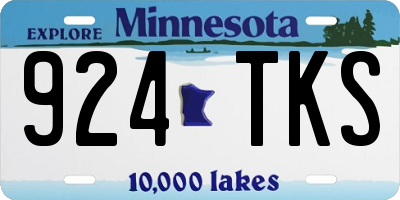 MN license plate 924TKS