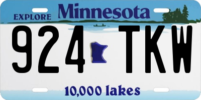 MN license plate 924TKW