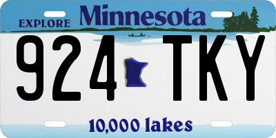 MN license plate 924TKY