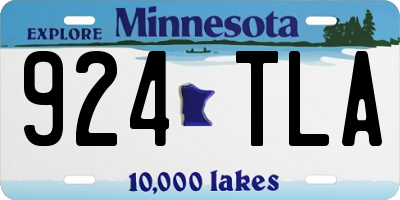 MN license plate 924TLA
