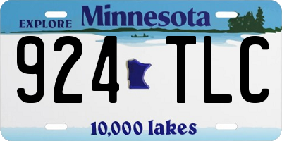 MN license plate 924TLC