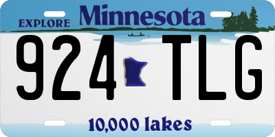 MN license plate 924TLG