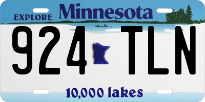 MN license plate 924TLN