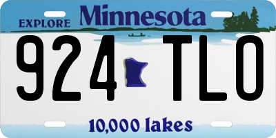 MN license plate 924TLO