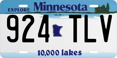 MN license plate 924TLV