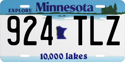 MN license plate 924TLZ