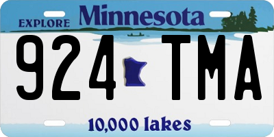 MN license plate 924TMA