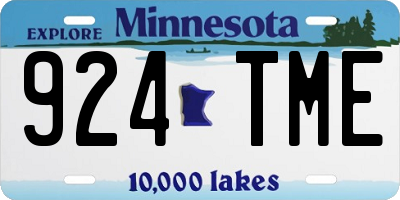 MN license plate 924TME