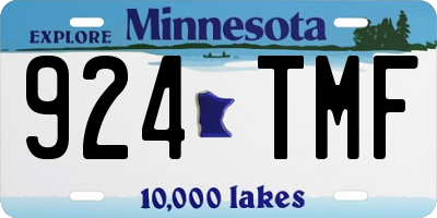 MN license plate 924TMF