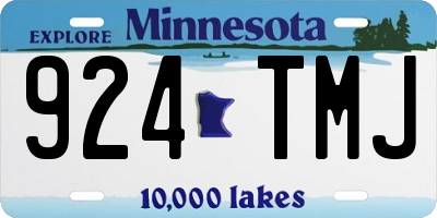 MN license plate 924TMJ