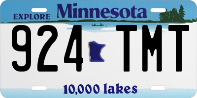 MN license plate 924TMT