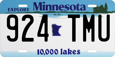 MN license plate 924TMU