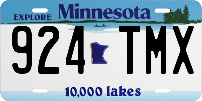MN license plate 924TMX