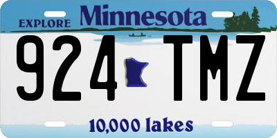 MN license plate 924TMZ