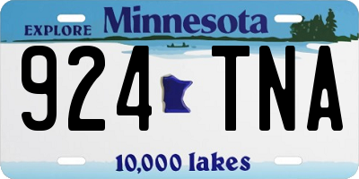 MN license plate 924TNA