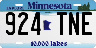 MN license plate 924TNE