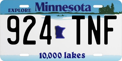 MN license plate 924TNF
