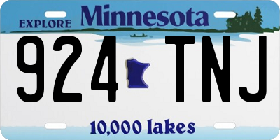 MN license plate 924TNJ