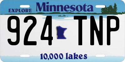 MN license plate 924TNP
