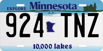 MN license plate 924TNZ