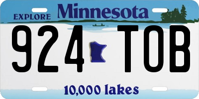 MN license plate 924TOB