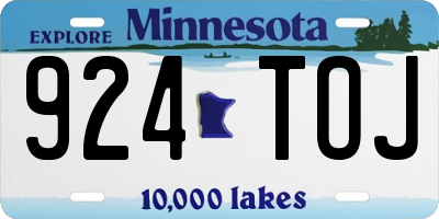 MN license plate 924TOJ
