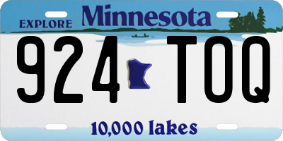 MN license plate 924TOQ