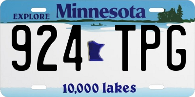 MN license plate 924TPG