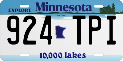 MN license plate 924TPI