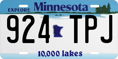 MN license plate 924TPJ