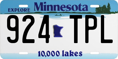 MN license plate 924TPL
