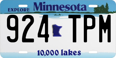 MN license plate 924TPM