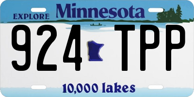 MN license plate 924TPP