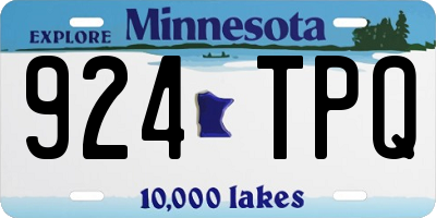 MN license plate 924TPQ