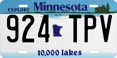 MN license plate 924TPV