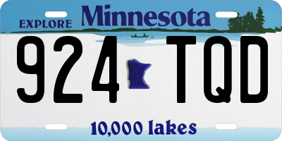 MN license plate 924TQD
