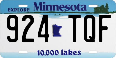MN license plate 924TQF