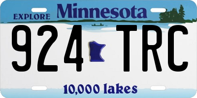 MN license plate 924TRC