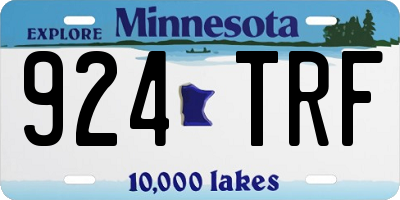 MN license plate 924TRF