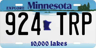 MN license plate 924TRP