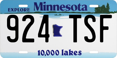 MN license plate 924TSF