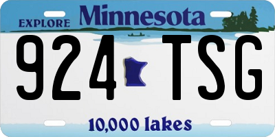 MN license plate 924TSG