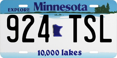 MN license plate 924TSL
