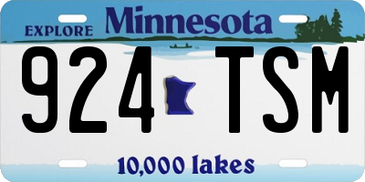 MN license plate 924TSM