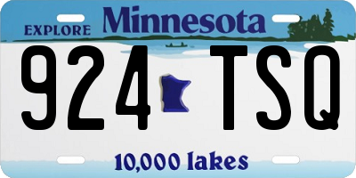 MN license plate 924TSQ