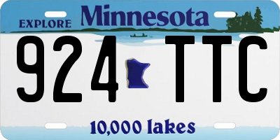 MN license plate 924TTC