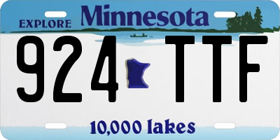 MN license plate 924TTF