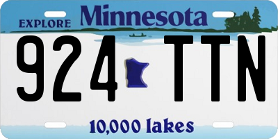 MN license plate 924TTN