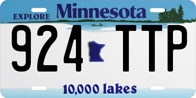 MN license plate 924TTP